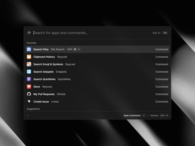 Raycast — Raycast root search