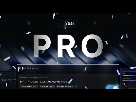 12 months of Raycast Pro 🎉