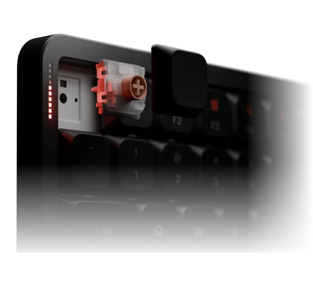A switch lifted out of its hot-swappable socket