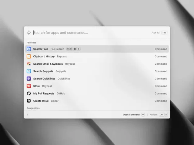 Raycast — Raycast main window