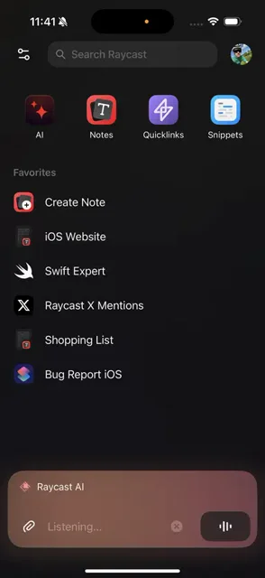 Raycast — Raycast Home Voice Dictation