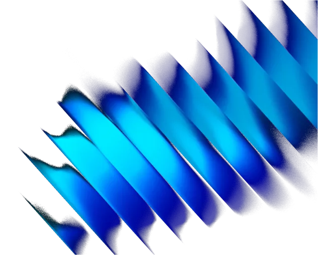 Blue glass-effect visual backdrop